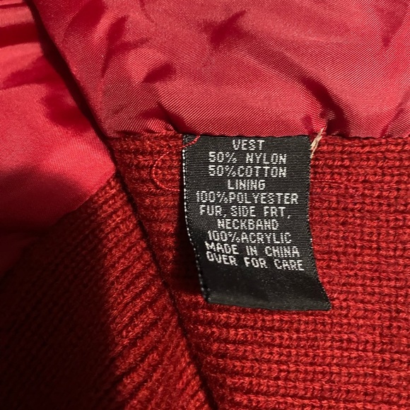 I.N. Studio Red and Black Varsity Jacket with Stand-Up Collar - Picture 6 of 11